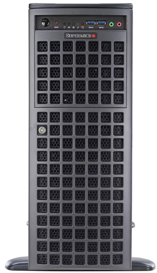 Сервер GPU Vekus «Кварк» Tower/5U (2x LGA4677, 8x HDD Bays, 4x GPUs)